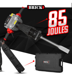 Marteau piqueur PRO 2100W - 85 Joules avec coffret - Brick