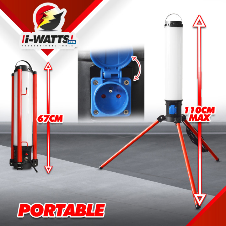 Projecteur LED de chantier 360 degrés - 100W sur trépied - I-Watts
