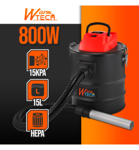 Vide cendres 800W 15L avec soufflerie - Warm Tech