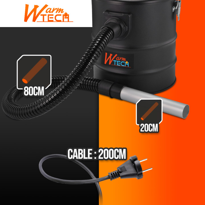 Vide cendres 800W 15L avec soufflerie - Warm Tech