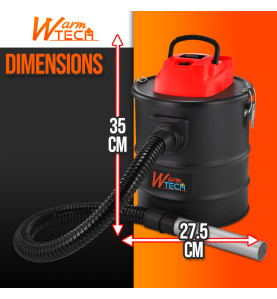 Vide cendres 800W 15L avec soufflerie - Warm Tech