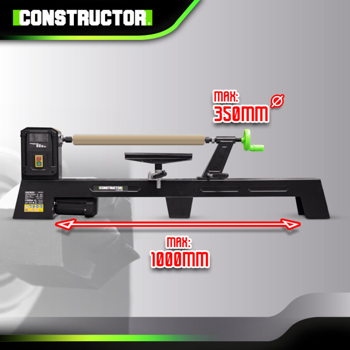 Tour à bois 400W - 1000mm - Constructor