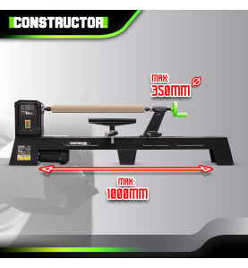 Tour à bois 400W - 1000mm - Constructor
