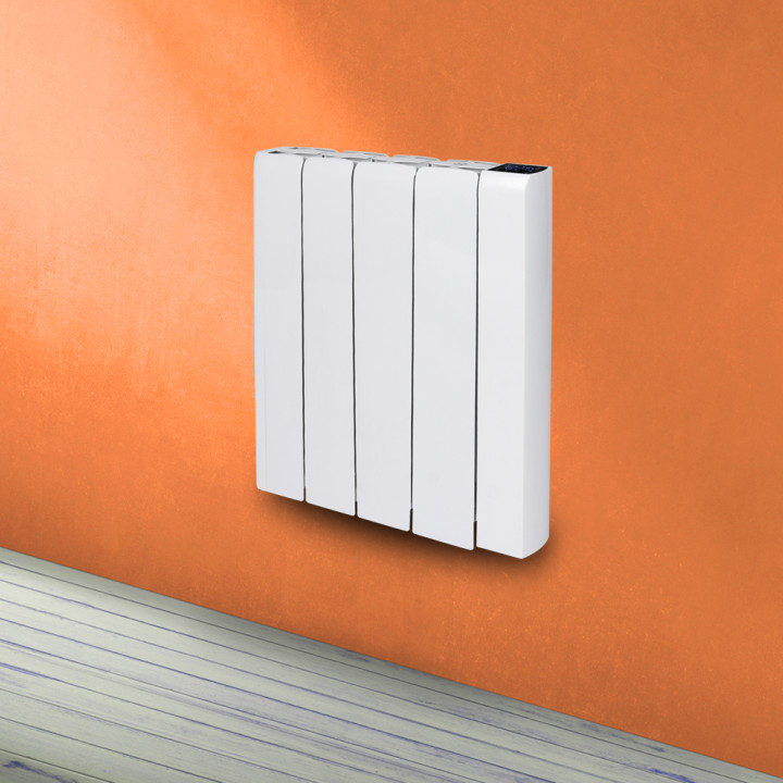 Radiateur à inertie céramique 1000W - Thermostat digital, timer 7 jours - Fixation murale - Warm Tech