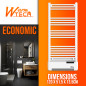 Radiateur sèche serviettes avec fluide 750W + soufflerie 1000W - Warm Tech