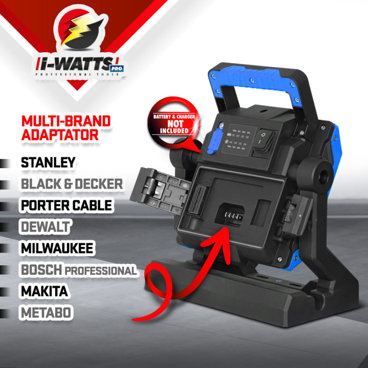 Projecteur de chantier multi batterie 35W - livré sans batterie - I-WATTS PRO