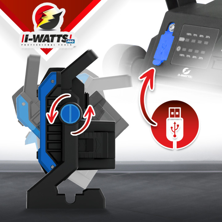Projecteur de chantier multi batterie 35W - livré sans batterie - I-WATTS PRO