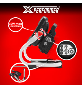 Projecteur de chantier rechargeable 20V avec batterie 2Ah - X Performer
