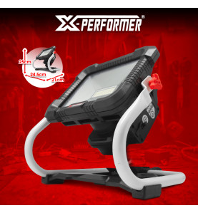 Projecteur de chantier rechargeable 20V avec batterie 2Ah - X Performer