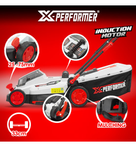 Tondeuse rechargeable 20V max 33 cm avec batterie 2Ah - X-Performer