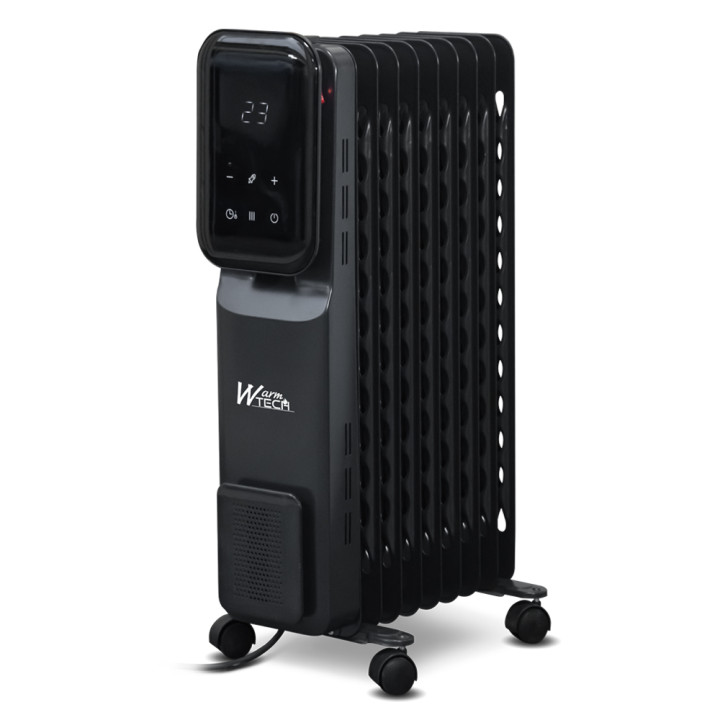 Radiateur bain d'huile 2000W 9 élements avec display Led -  Warm Tech