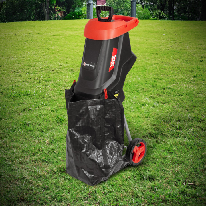 Broyeur de végétaux électrique 2600W avec sac récupérateur de 45L
