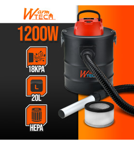 Vide cendres 1200W 20L avec soufflerie - Warm Tech