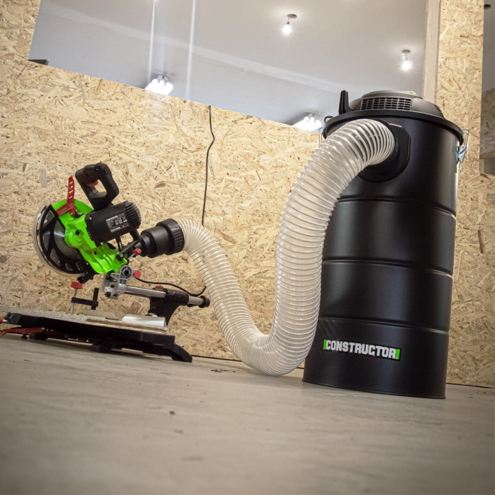 Aspirateur d'atelier 1200W avec cuve métallique 65L - Constructor
