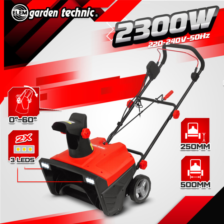 Déneigeuse électrique 2300 W - 50 cm - Elem Garden Technic
