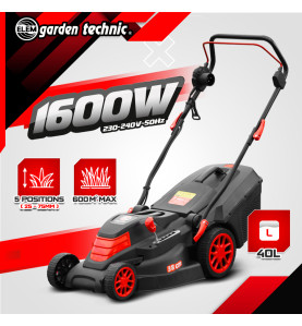 Tondeuse à gazon électrique 1600W - 38CM - Elem Garden