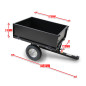 Remorque pour tracteur tondeuse avec benne basculante - charge max 225kg.