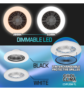 Ventilateur de plafond avec éclairage Led + télécommande