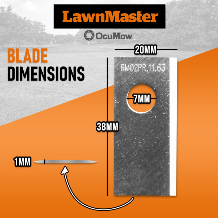 Jeu de 15 lames + vis pour robot tondeuse Lawnmaster