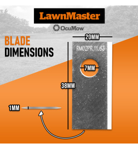 Jeu de 15 lames + vis pour robot tondeuse Lawnmaster