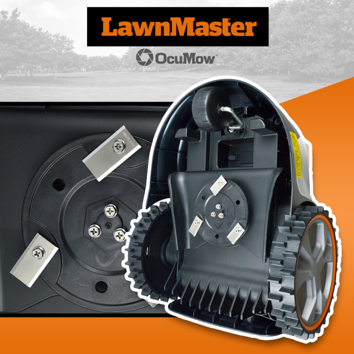Jeu de 15 lames + vis pour robot tondeuse Lawnmaster
