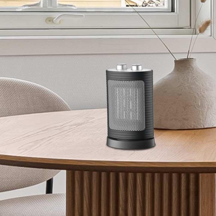 Radiateur céramique oscillant 1500W - 2 puissances + ventilateur - Avec Thermostat