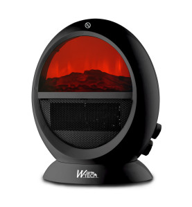 Chauffage soufflant oscillant 2000W - ambiance feu de bois.
