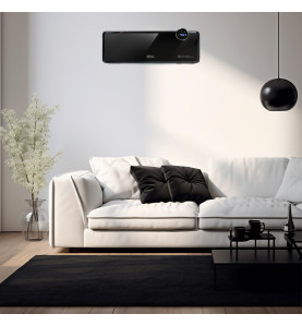 Radiateur céramique mural oscillant 2000W avec façade en verre