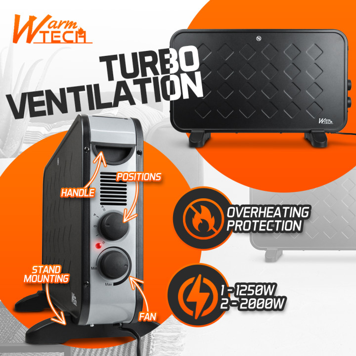 Chauffage mobile 2000W + Ventilation turbo
