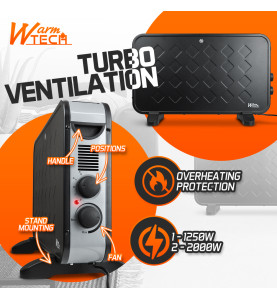 Chauffage mobile 2000W + Ventilation turbo