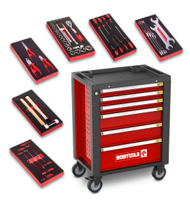 Servante d'atelier 6 tiroirs + 54 accessoires