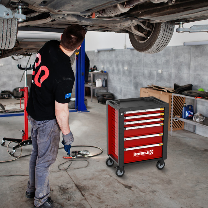 Servante d'atelier 6 tiroirs + 54 accessoires