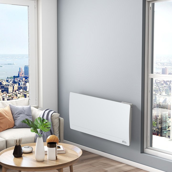 Radiateur inertie fonte 2000 W - IP24 - NF - Fil pilote 6 ordres.