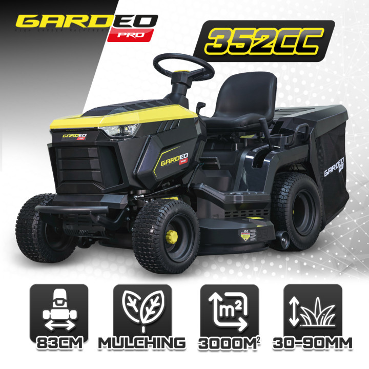 Tracteur tondeuse 352cc - largeur de coupe 83cm - Fonction mulching