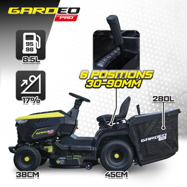 Tracteur tondeuse 352cc - largeur de coupe 83cm - Fonction mulching