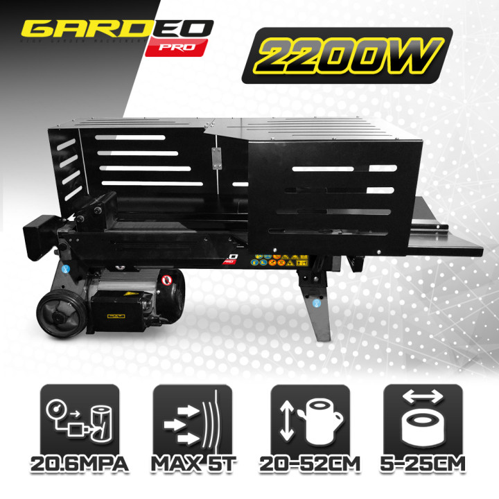 Fendeur de bûches horizontal 2200 W - 5 tonnes.