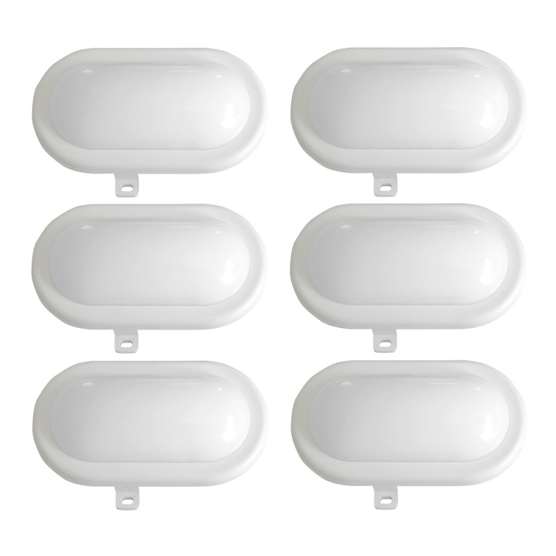 Lot de 6 hublots led 6W - 480 lumens - IP65