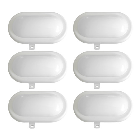 Lot de 6 hublots led 6W - 480 lumens - IP65