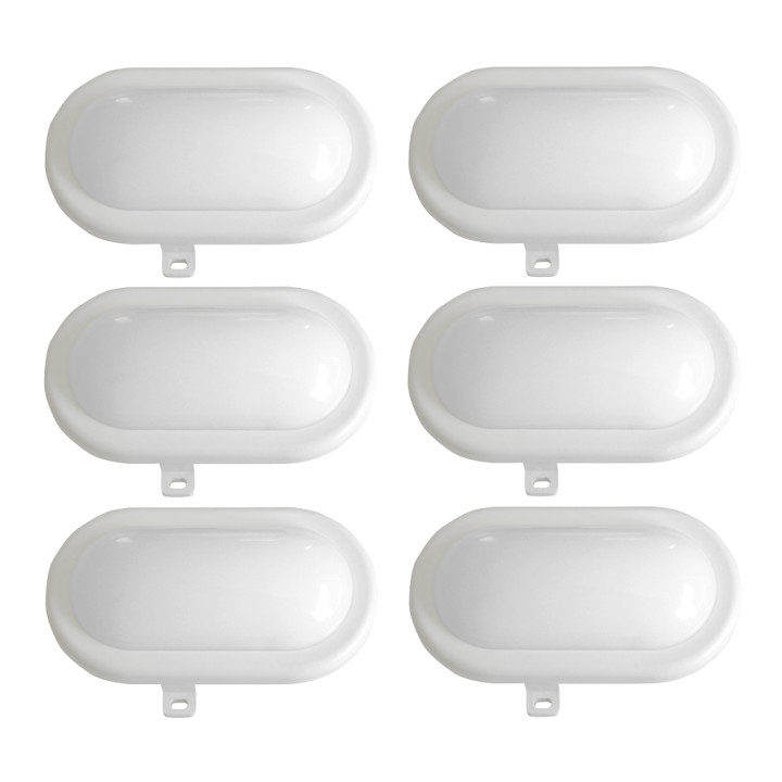 Lot de 6 hublots led 6W - 480 lumens - IP65