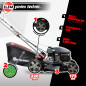 Tondeuse thermique tractée 145CC avec moteur Honda, mulching et éjection latérale