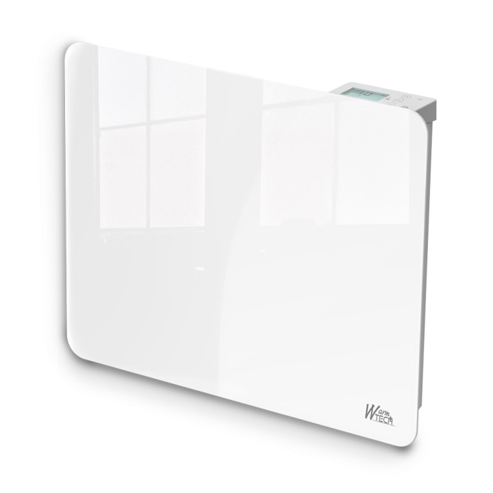 Radiateur inertie céramique avec façade en verre 1000 W - IP24 - NF - Fil pilote 6 ordres