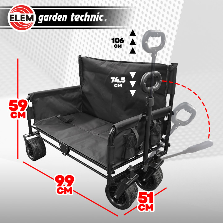 Chariot multifonctions pliable 99x59x51cm