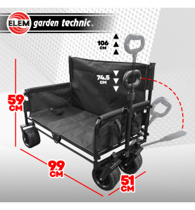 Chariot multifonctions pliable 99x59x51cm