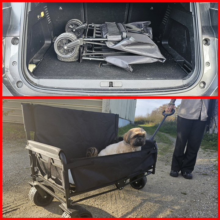 Chariot multifonctions pliable 99x59x51cm