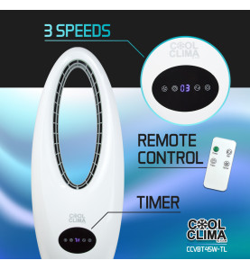 Ventilateur oscillant sans pales 45W avec télécommande