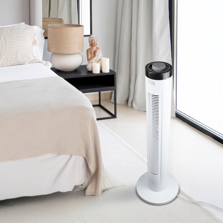 Ventilateur colonne 45W oscillant