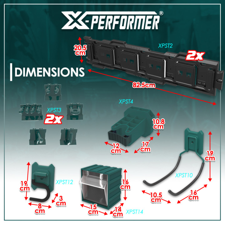 Kit de démarrage 16pcs pour le concept rangement X-Performer