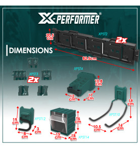 Kit de démarrage 16pcs pour le concept rangement X-Performer