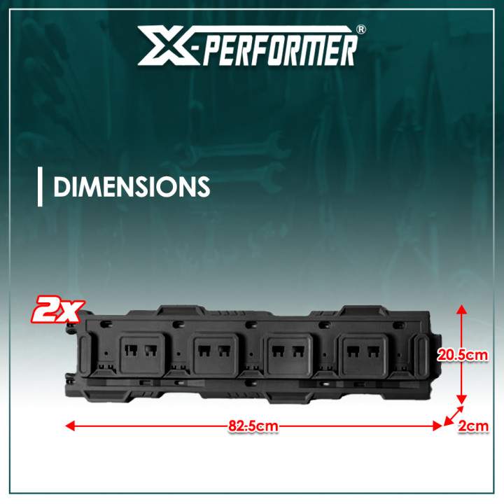 Support mural 2 éléments compatible avec le concept X-Performer rangement