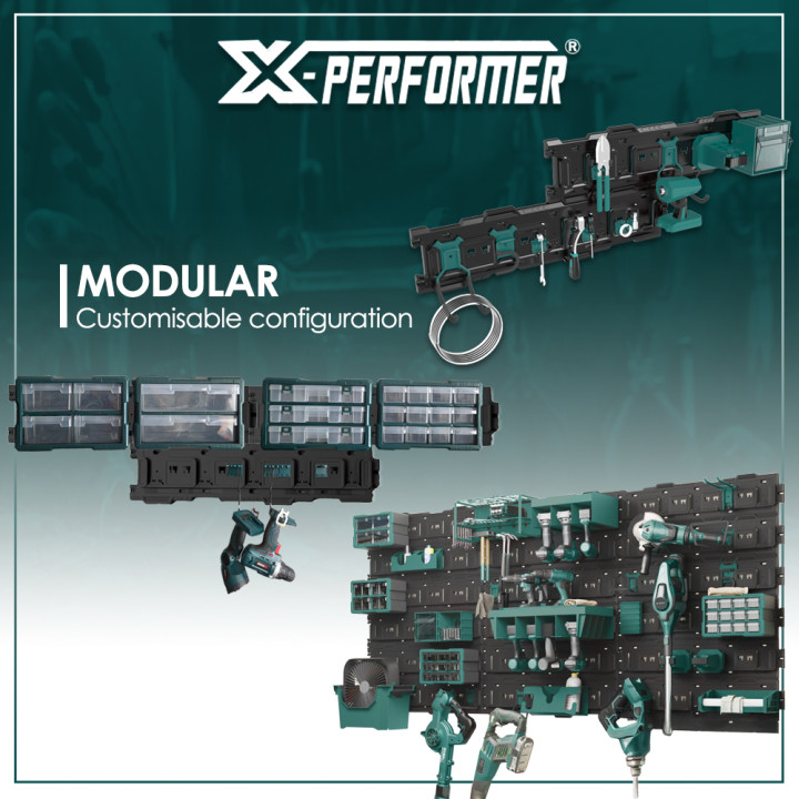 Support mural 2 éléments compatible avec le concept X-Performer rangement
